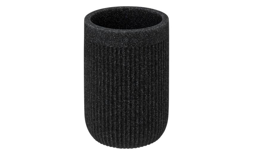 Onyx bicchiere bagno in poliresina nero--Nero-Poliresina