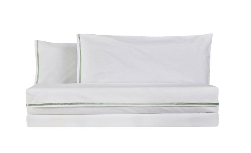 Twist completo letto matrimoniale profilo verde---100% Cotone-Matrimoniale Twist completo letto matrimoniale profilo verde---100% Cotone-Matrimoniale