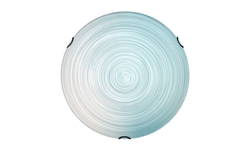 Millerighe plafoniera 1 luce in vetro 42W Ø30 cm- --Vetro Millerighe plafoniera 1 luce in vetro 42W Ø30 cm- --Vetro
