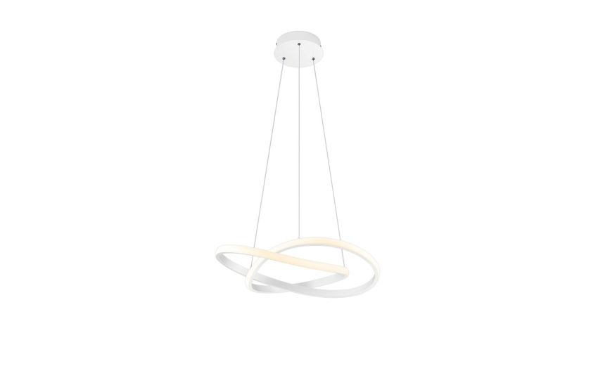 Course sospensione LED in metallo bianco- -Bianco-Metallo