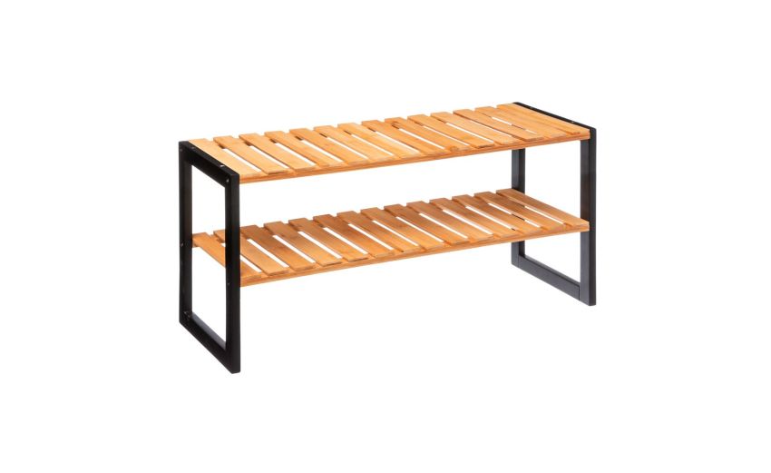 Portascarpe in bamboo per 6 paia 70x34 cm- -Legno naturale-Bamboo-34