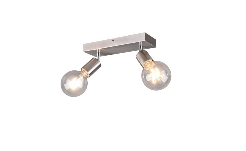 Vannes barra 2 faretti 40W in metallo-Lampadina non inclusa-Cromo-Metallo-13 cmx26 cm