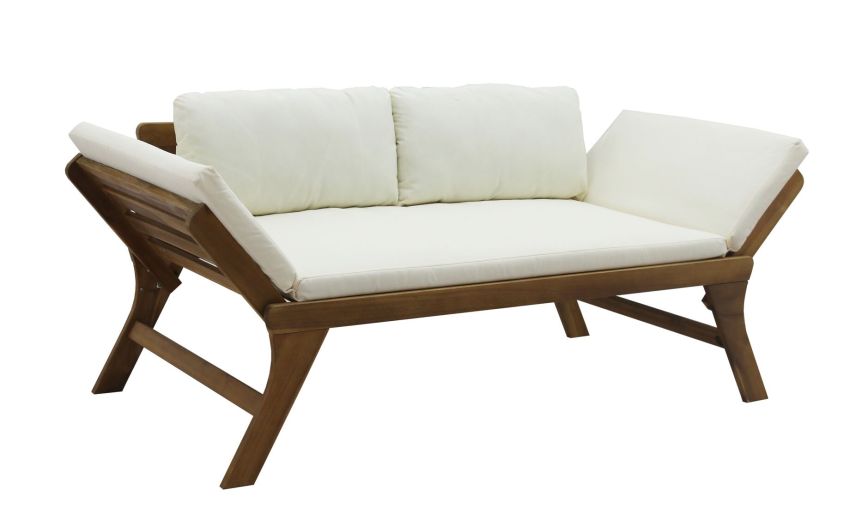 Itaca2 divano 2 posti in legno di acacia con cuscini-Braccioli ribaltabili e trasformabili in lettino
-Legno scuro-Legno-75 cmx152 cm Itaca2 divano 2 posti in legno di acacia con cuscini-Braccioli ribaltabili e trasformabili in lettino
-Legno scuro-Legno-75 cmx152 cm