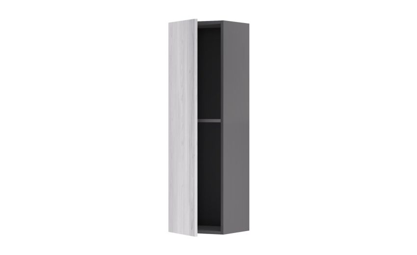 Gilda pensile 1 anta frassino ghiaccio-Struttura in titanio-Legno bianco-Nobilitato-120 cmx36 cm