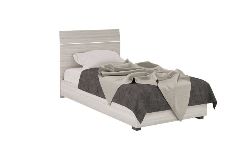 Mia giroletto singolo frassino ghiaccio-In pannello nobilitato-Grigio chiaro-Nobilitato-80 cmx102 cm