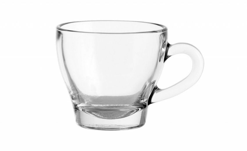 Ischia tazzina caffè in vetro trasparente - -Trasparente-Vetro