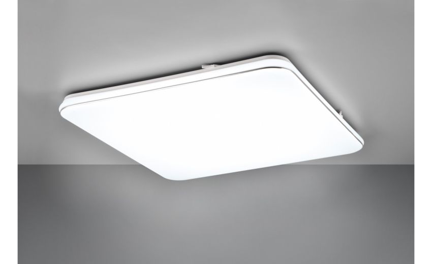 Plafoniera bianca quadrata LED 53x53 cm--Bianco-Metallo-5 cmx53 cm Plafoniera bianca quadrata LED 53x53 cm--Bianco-Metallo-5 cmx53 cm
