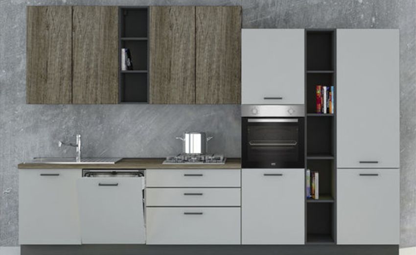 Ego cucina 360 cm colore antracite Ego cucina 360 cm colore antracite