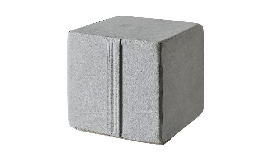 Cubo pouf enjoy lux grigio con maniglia laterale --Grigio-Poliestere-39 cmx39 cm Cubo pouf enjoy lux grigio con maniglia laterale --Grigio-Poliestere-39 cmx39 cm