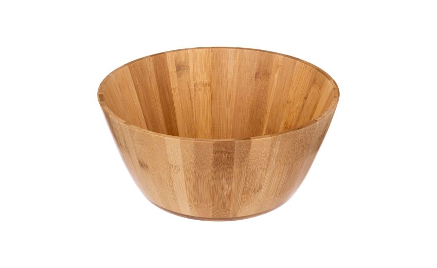 Insalatiera in legno di bamboo Ø28 cm- -Legno naturale-Bamboo