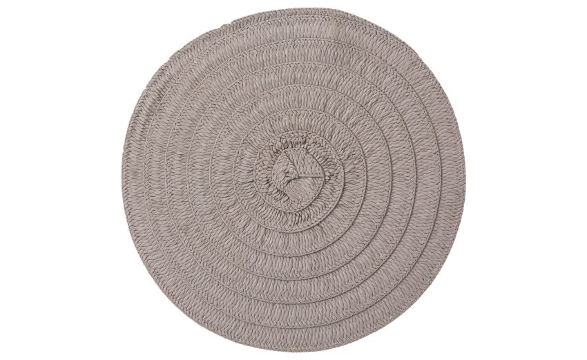 Olivia tovaglietta fibra di carta taupe Ø38 cm--Grigio-Fibra di carta