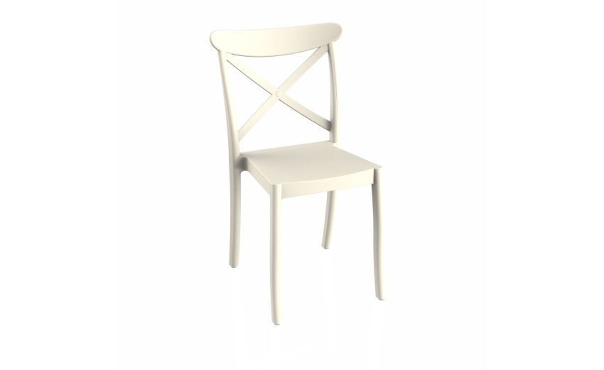 Ada sedia in polipropilene crema-Impilabile-Beige-Polipropilene-86