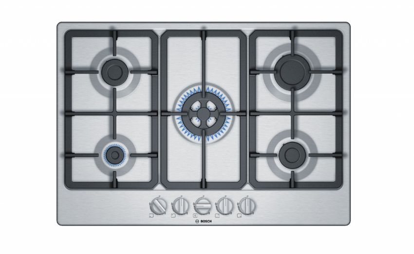 Bosch Piano cottura a gas da 75cm PGQ7B5B90--Inox--4 Bosch Piano cottura a gas da 75cm PGQ7B5B90--Inox--4