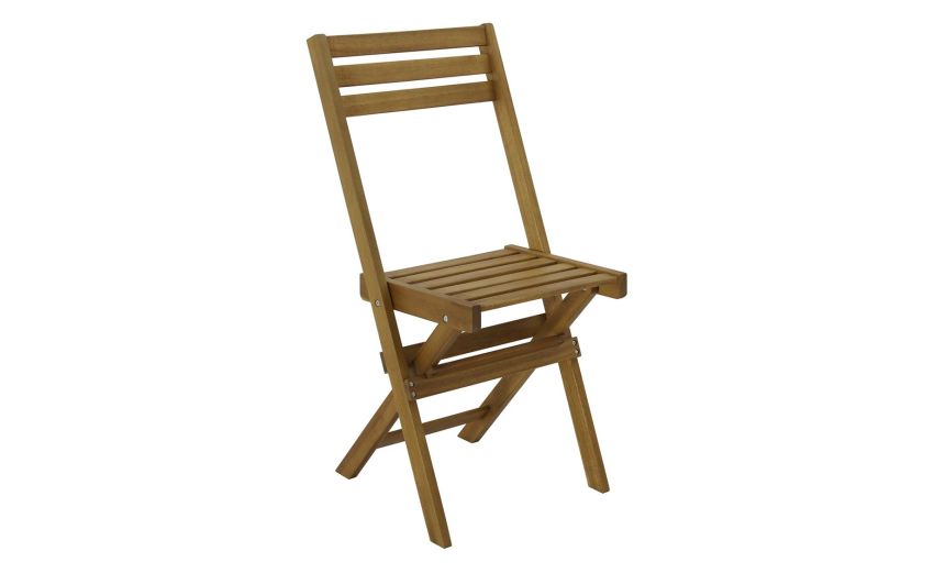 Casual sedia pieghevole in legno di acacia color teak-Pieghevole-Legno chiaro-Legno di acacia-87 cmx42 cm