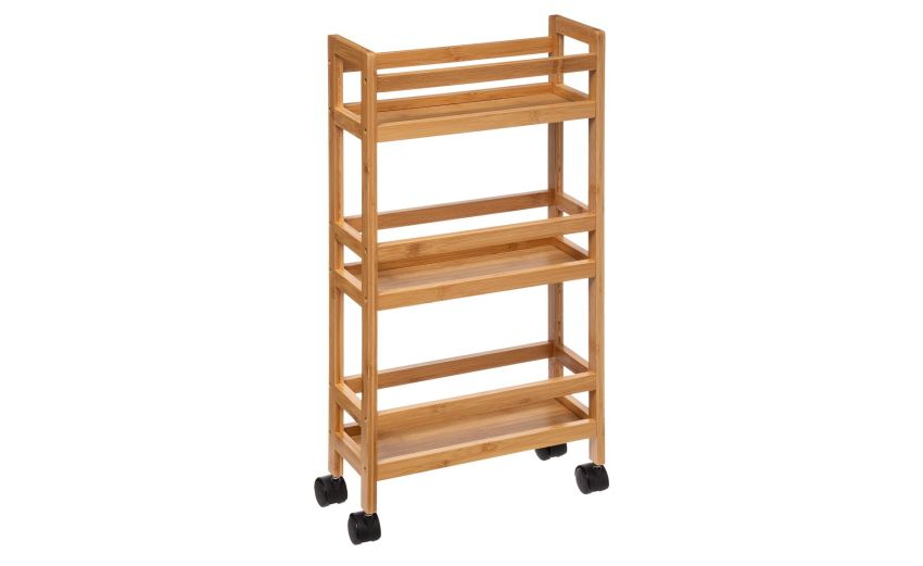 Oliver carrello 3 ripiani in bamboo H74 cm- -Legno naturale-Bamboo-74 Oliver carrello 3 ripiani in bamboo H74 cm- -Legno naturale-Bamboo-74