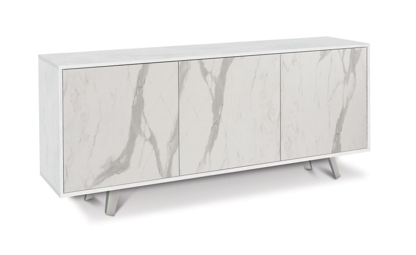 Divina madia 3 ante ossido bianco/marmo calacatta--Bianco-Pannello melaminico-74 cmx177 cm Divina madia 3 ante ossido bianco/marmo calacatta--Bianco-Pannello melaminico-74 cmx177 cm