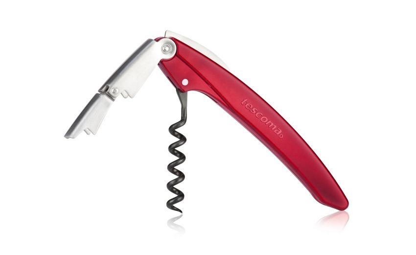 Cavatappi a doppia leva in acciaio rosso- -Rosso-Acciaio Cavatappi a doppia leva in acciaio rosso- -Rosso-Acciaio