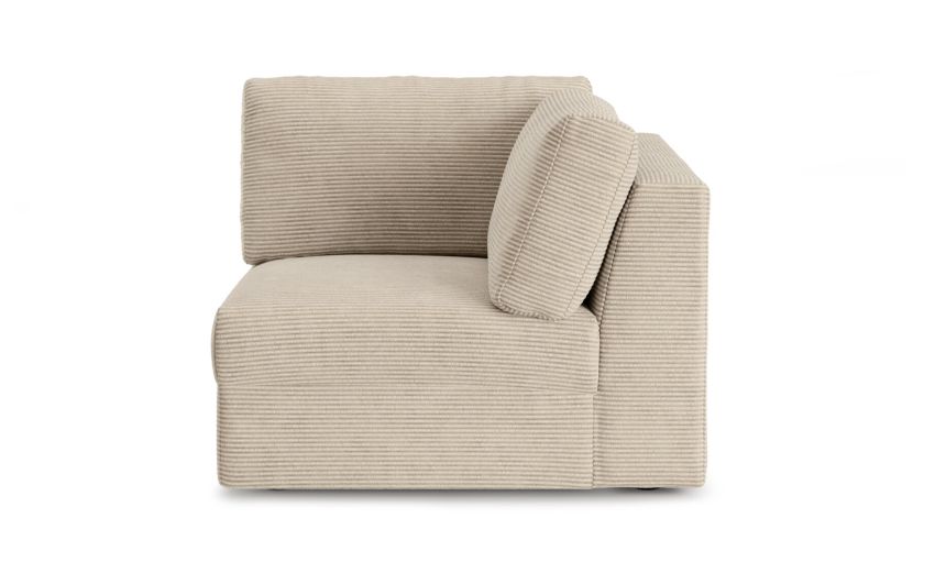 Dalì elemento angolare in tessuto bianco-Divano componibile-Bianco-Tessuto-89 cmx107 cm