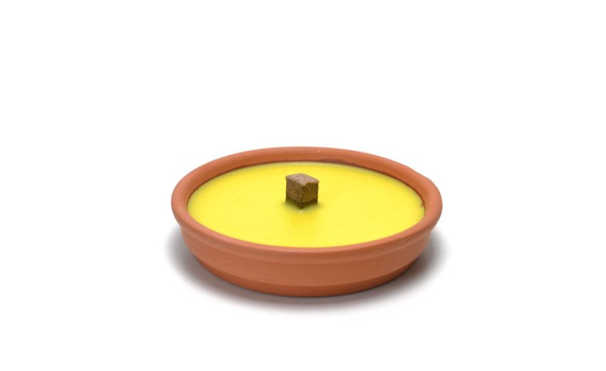 Candela citronella in terracotta Ø15 cm--Giallo-Cera Candela citronella in terracotta Ø15 cm--Giallo-Cera