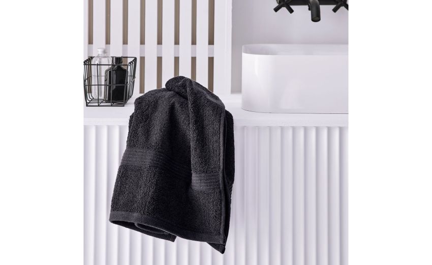 Organic Cotton medio antracite 50x90 cm- -Grigio scuro-Cotone-90 cmx50 cm Organic Cotton medio antracite 50x90 cm- -Grigio scuro-Cotone-90 cmx50 cm