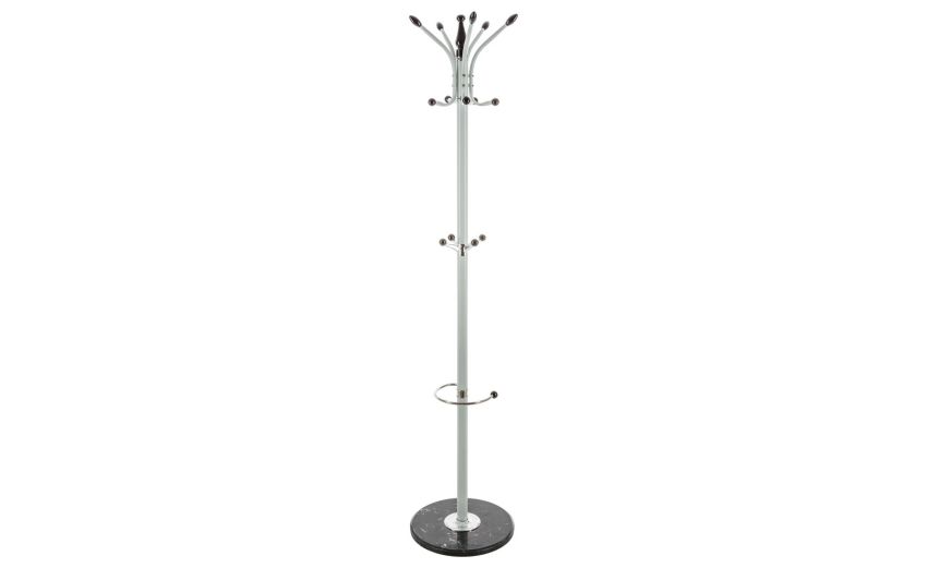 Appendiabiti con portaombrelli in metallo h182 cm-⌀38 cm-Grigio-Metallo-182 cmx38 cm