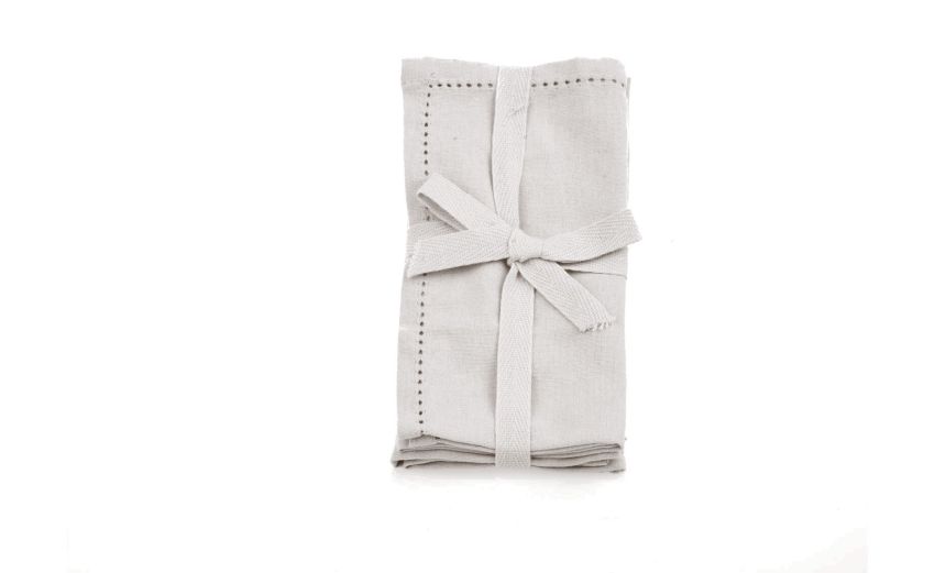 Greta set 2 tovaglioli grigio perla---100% Cotone-40 cmx40 cm