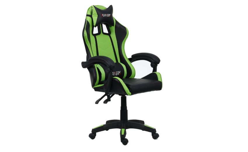 Game poltrona gaming verde/nero    -Elevazione a gas-Verde-Pvc-115 cmx65 cm