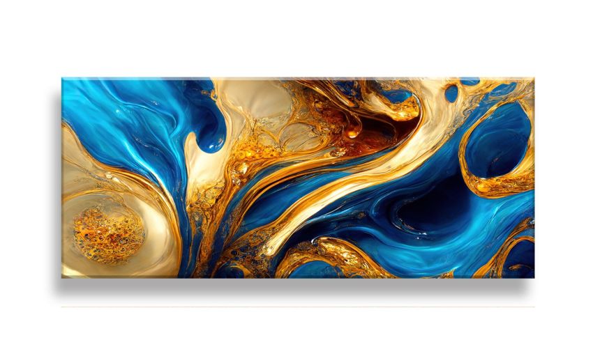Fluid canvas moderno 52x122 cm--Oro-Canvas-52 cmx122 cm Fluid canvas moderno 52x122 cm--Oro-Canvas-52 cmx122 cm