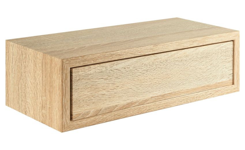 Lego mensola con cassetto mdf rovere 45x20 cm- -Legno naturale-Mdf-13