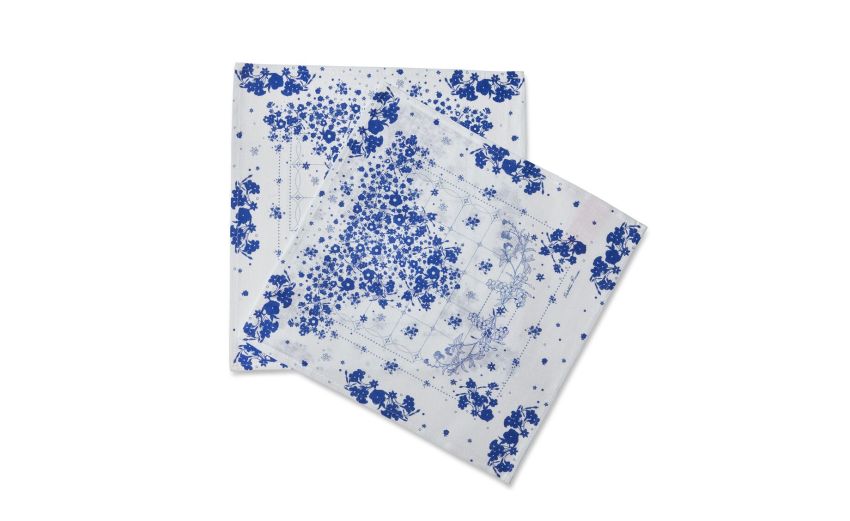 Mediterraneo set 2 tovaglioli 40x40 cm -Collezione Salvatore Piccione--100% Cotone Panama-40 cmx40 cm