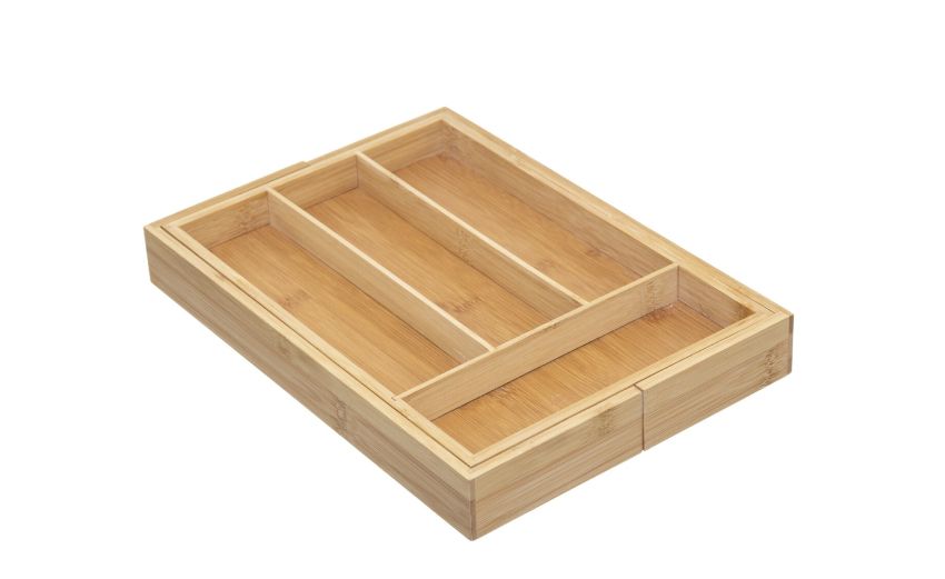Portaposate estensibile in bamboo 39x35 cm- -Legno naturale-Bamboo-4 Portaposate estensibile in bamboo 39x35 cm- -Legno naturale-Bamboo-4
