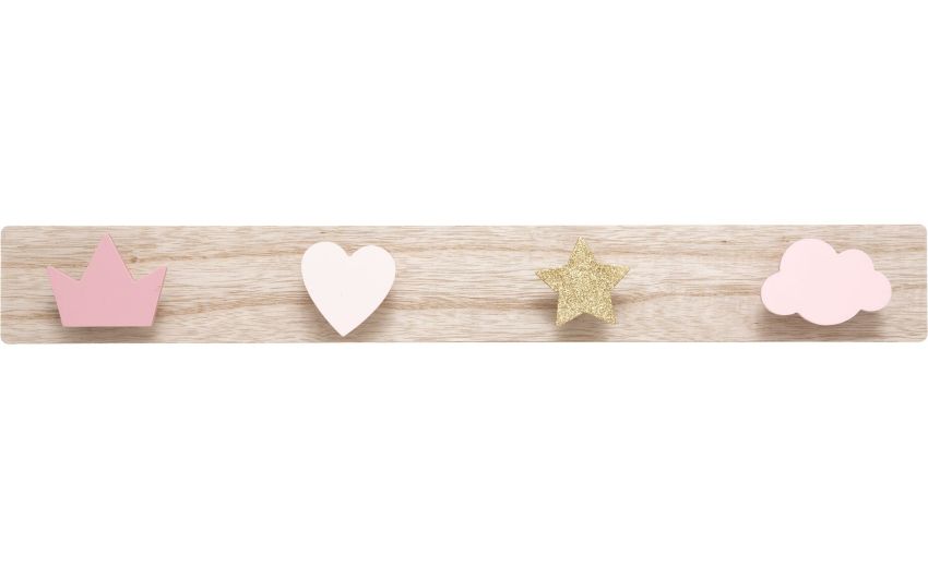 Shapes appendiabiti per cameretta 4 ganci- -Multicolore-Mdf-7 cmx55 cm Shapes appendiabiti per cameretta 4 ganci- -Multicolore-Mdf-7 cmx55 cm