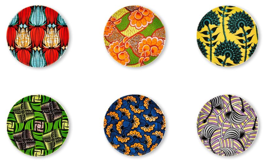 Afrika 6 piattini in porcellana colorati 15 cm- -Multicolore-Porcellana Afrika 6 piattini in porcellana colorati 15 cm- -Multicolore-Porcellana