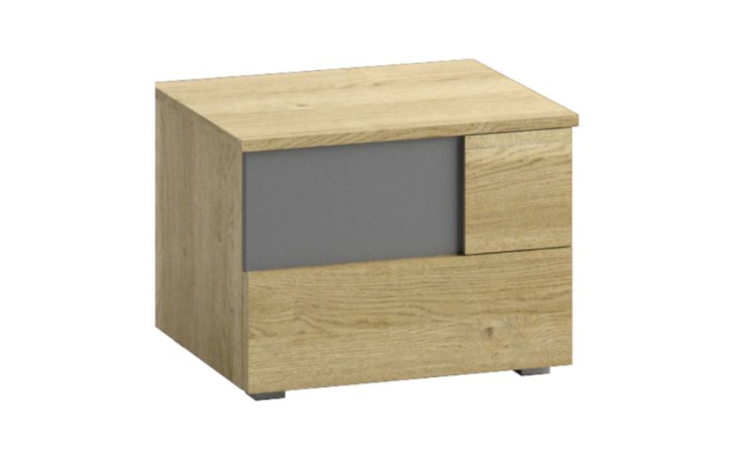 Ilenia comodino 2 cassetti rovere e piombo laccato -In pannello ecologico certificato-Legno scuro-Pannello ecologico-44 Ilenia comodino 2 cassetti rovere e piombo laccato -In pannello ecologico certificato-Legno scuro-Pannello ecologico-44