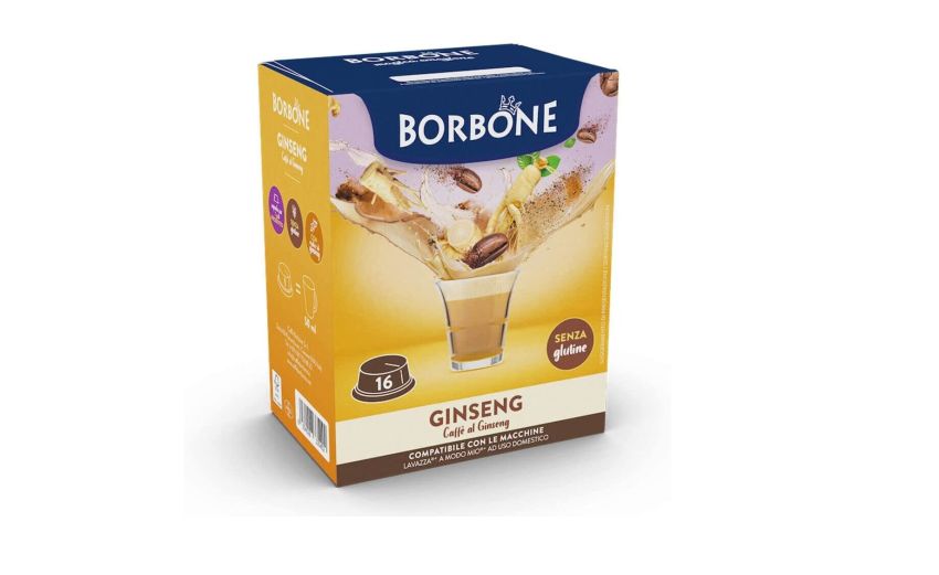 Borbone Box 16 Capsule di bevanda solubile-al gusto Ginseng compatibili con Lavazza A Modo Mio Borbone Box 16 Capsule di bevanda solubile-al gusto Ginseng compatibili con Lavazza A Modo Mio