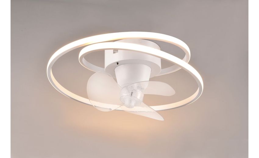 Umea plafoniera LED con ventilatore bianca Ø50cm--Bianco-Metallo Umea plafoniera LED con ventilatore bianca Ø50cm--Bianco-Metallo