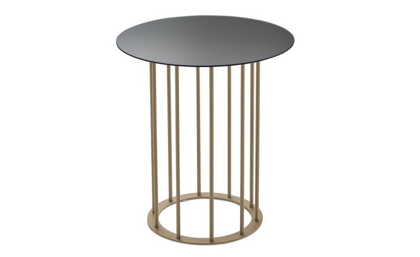 Chic tavolino rotondo Ø 45 metallo beige e piano grigio--Grigio-Metallo-50 cmx45 cm Chic tavolino rotondo Ø 45 metallo beige e piano grigio--Grigio-Metallo-50 cmx45 cm