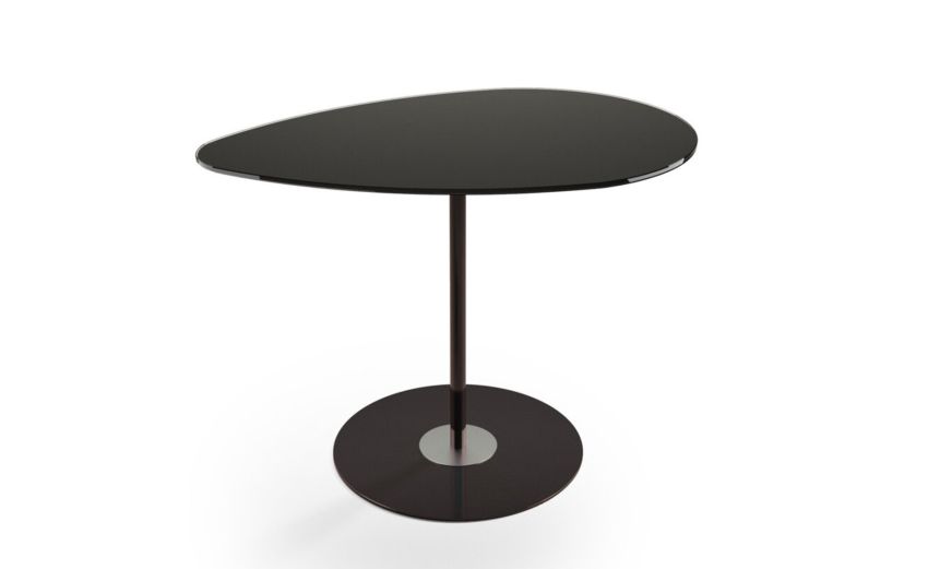 Glass tavolino Dallia a goccia nero h48 cm--Nero-Vetro-48 cmx40 cm Glass tavolino Dallia a goccia nero h48 cm--Nero-Vetro-48 cmx40 cm
