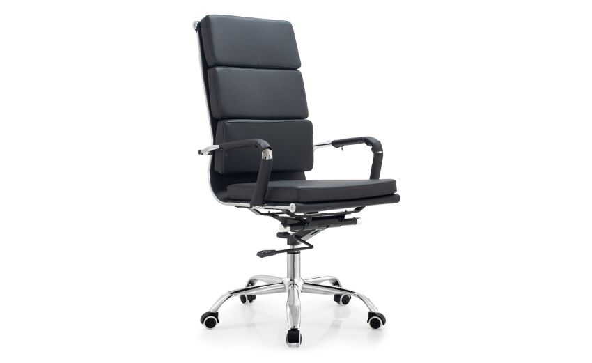 Mito2 poltrona presidenziale in similpelle nera-Elevazione a gas-Nero-Metallo-107 Mito2 poltrona presidenziale in similpelle nera-Elevazione a gas-Nero-Metallo-107