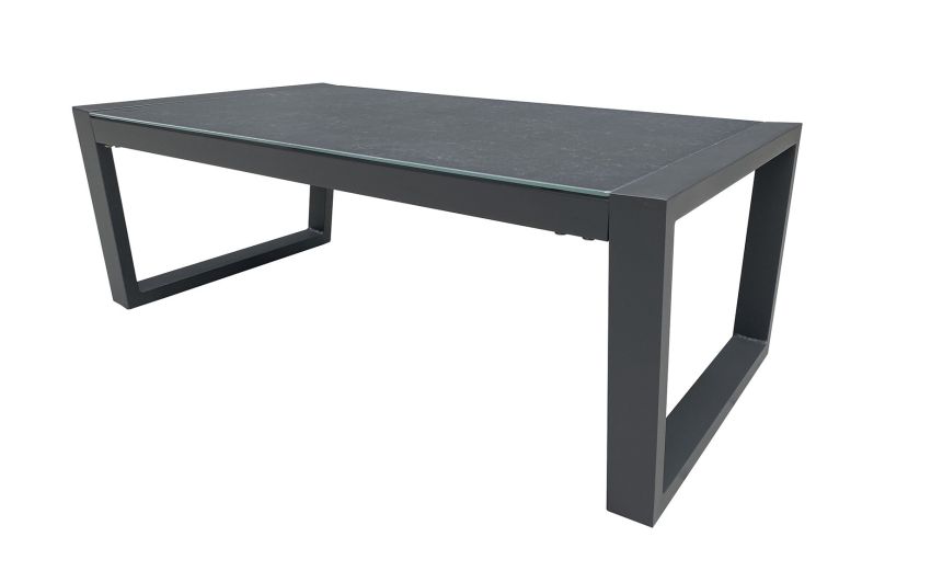 Taormina tavolino in alluminio antracite--Antracite-Alluminio-35 cmx95 cm