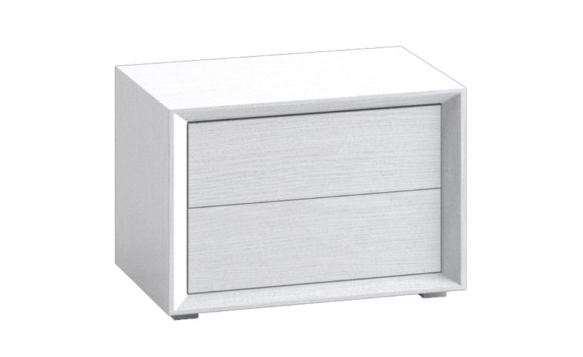 Monica comodino 2 cassetti bianco -In pannello ecologico certificato-Legno naturale-Pannello ecologico-43 Monica comodino 2 cassetti bianco -In pannello ecologico certificato-Legno naturale-Pannello ecologico-43