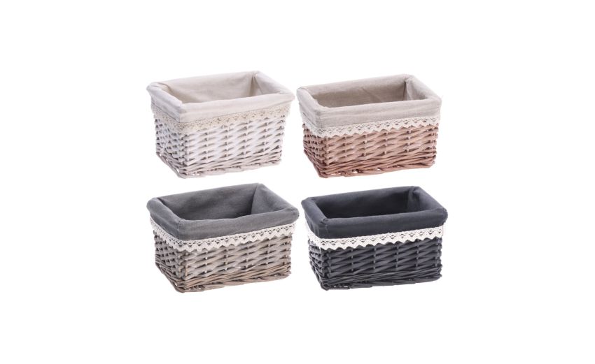 Cestino rettangolare in fibra naturale 20x15 cm---Fibra naturale-11 cmx20 cm Cestino rettangolare in fibra naturale 20x15 cm---Fibra naturale-11 cmx20 cm