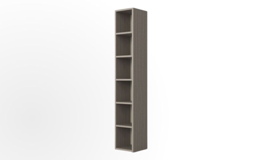 Cabrio libreria olmo 6 vani L.34-L.34xP39xH208 cm-Legno scuro-Pannello ecologico Cabrio libreria olmo 6 vani L.34-L.34xP39xH208 cm-Legno scuro-Pannello ecologico