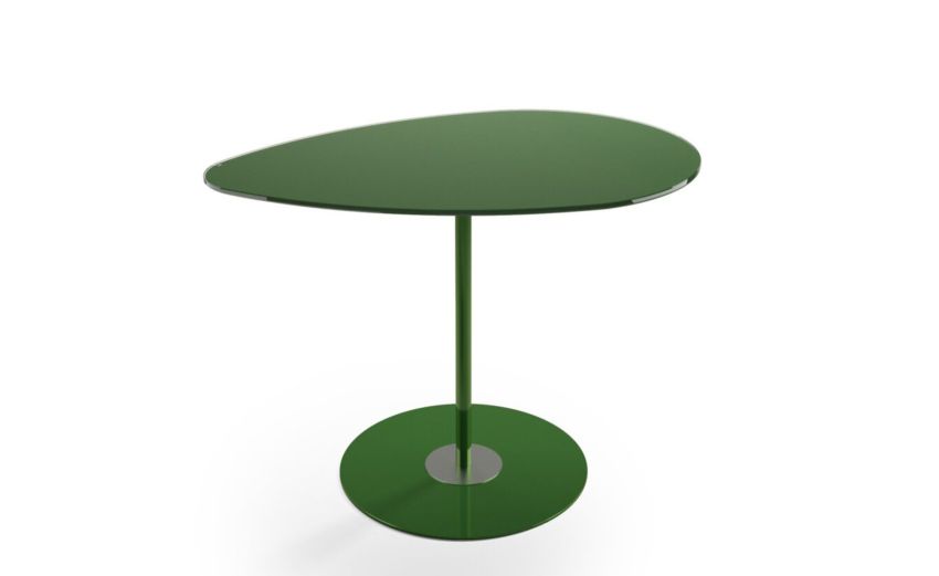 Glass tavolino Dallia a goccia verde h44 cm--Verde-Vetro-44 cmx40 cm Glass tavolino Dallia a goccia verde h44 cm--Verde-Vetro-44 cmx40 cm