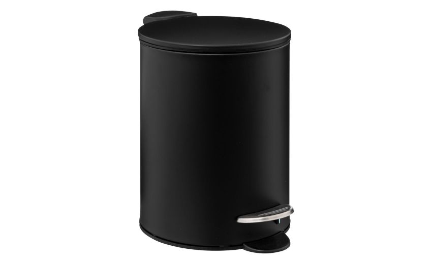 Cestino rifiuti in metallo nero con pedale 3 litri--Nero-Metallo-23 cmx22 Cestino rifiuti in metallo nero con pedale 3 litri--Nero-Metallo-23 cmx22
