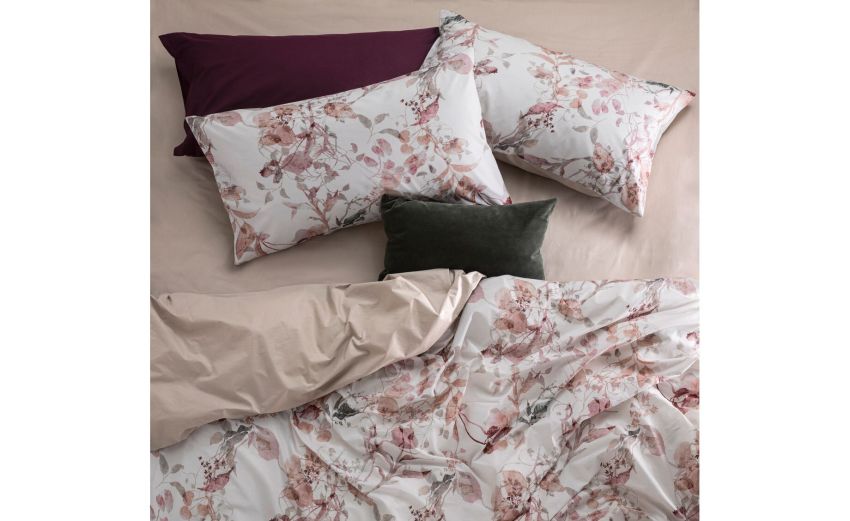 Les unique completo letto fiori bordeaux matrimoniale---100% Cotone-Matrimoniale