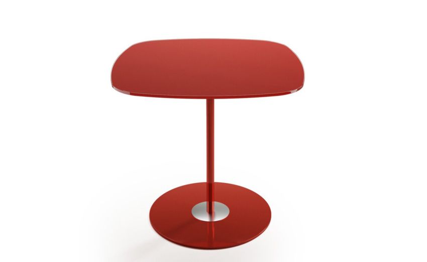 Glass tavolino Dallia quadrato rosso h48 cm--Rosso-Vetro-48 cmx46 cm Glass tavolino Dallia quadrato rosso h48 cm--Rosso-Vetro-48 cmx46 cm