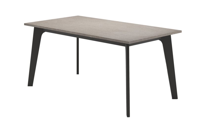 Almeria tavolo allungabile con piano colore marmo sabbia-Piano in melaminico e gambe in legno con finitura laccato antracite opaco-Sabbia-Melaminico-77 cmx190 cm Almeria tavolo allungabile con piano colore marmo sabbia-Piano in melaminico e gambe in legno con finitura laccato antracite opaco-Sabbia-Melaminico-77 cmx190 cm