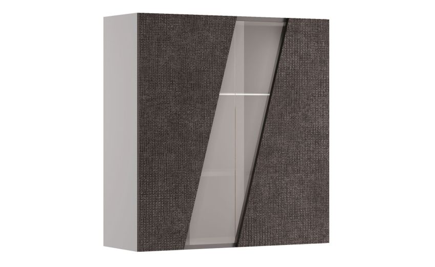 Gilda pensile 2 ante colore portland-Struttura colore grigio chiaro-Grigio-Pannello-96 cmx90 cm