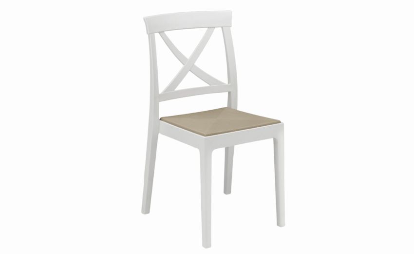 Artemide sedia in polipropilene bianco-Impilabile-Bianco-Polipropilene-86 cmx44 cm